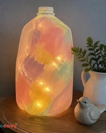 Einfache Anleitung zum Herstellen einer Milchkanne-Fee-Leuchte zu Hause ❤️