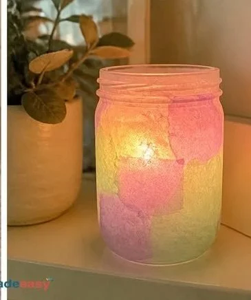 Einfache Anleitung zur Herstellung eines pastellfarbenen Hochzeitskerzenhalters zu Hause ❤️