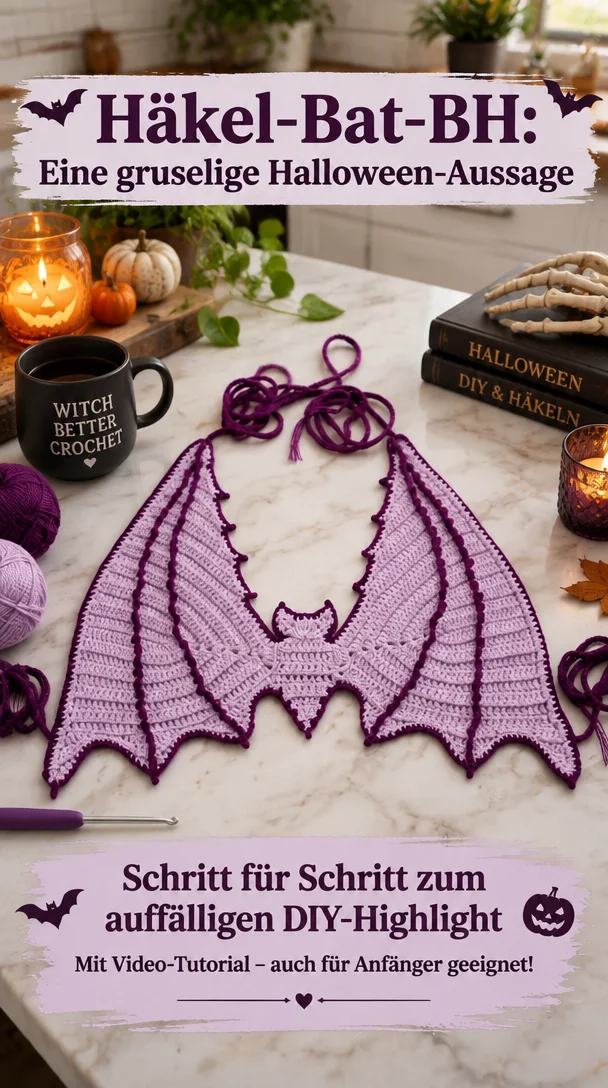 Häkel-Bat-BH: Eine gruselige Halloween-Aussage