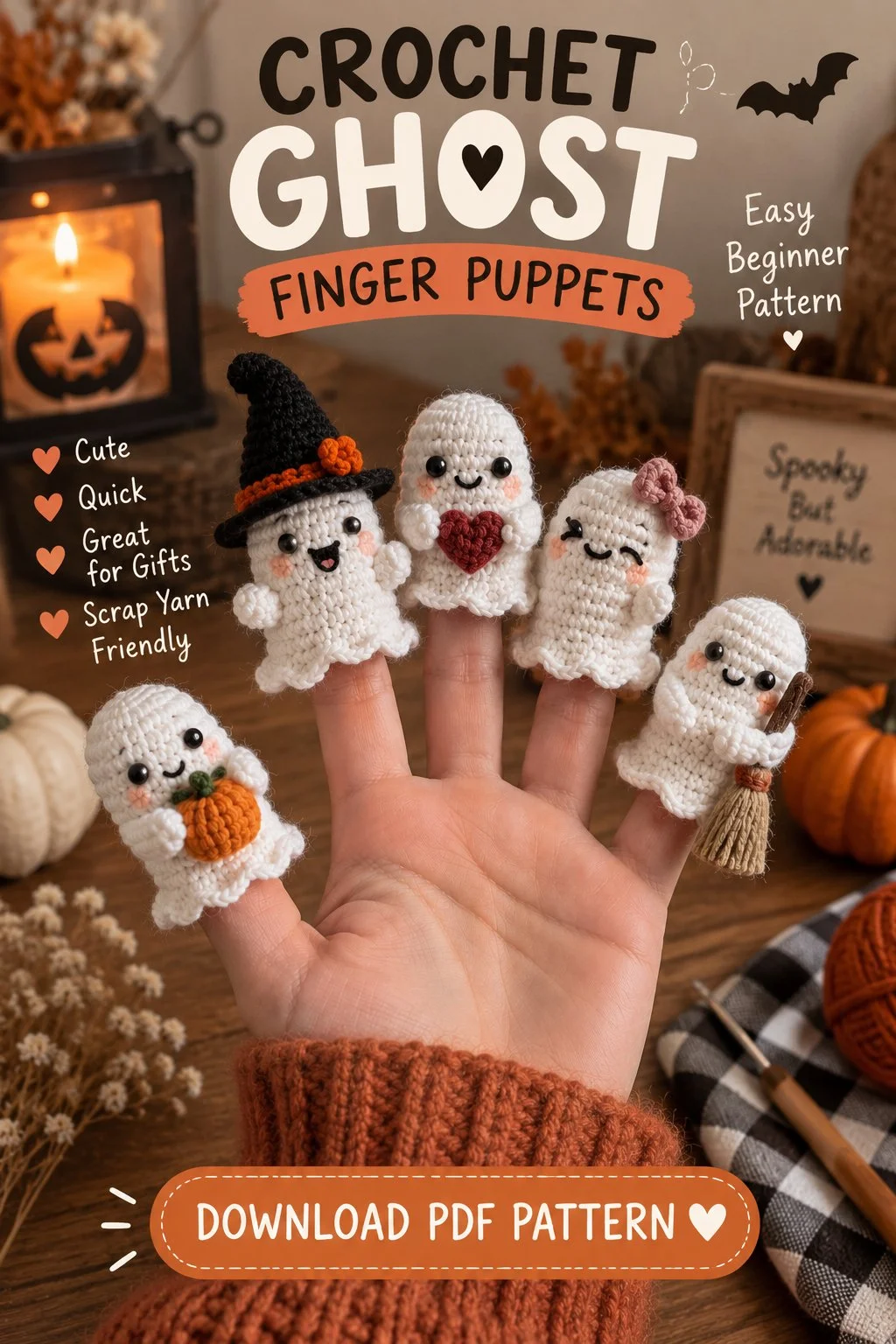 Häkel-Geisterfingerpuppen