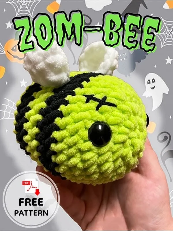 Häkel-Zombie-Biene kostenloses Amigurumi-Muster