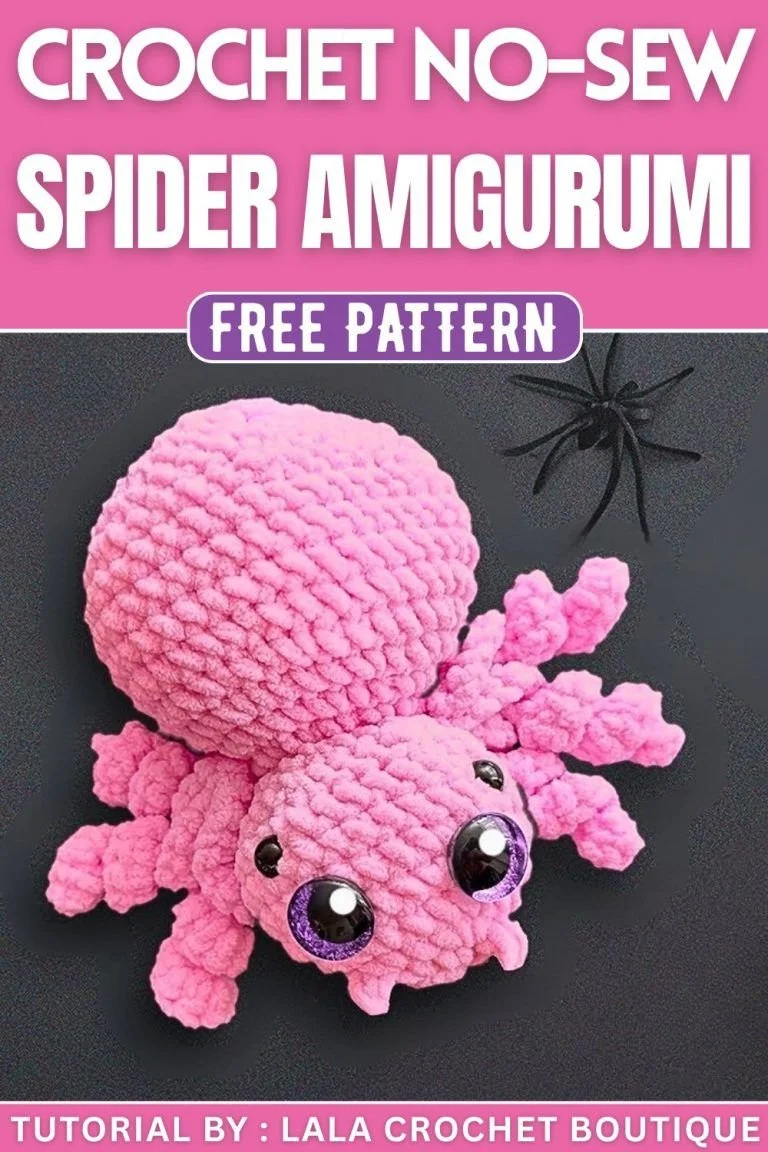 Häkelanleitung für eine Spider Amigurumi ohne Nähen | Kostenlose Häkelanleitung für eine Spinne, Kostenlose Häkelanleitung für eine kleine Spinne, Einfache Häkelanleitung für eine Spinne