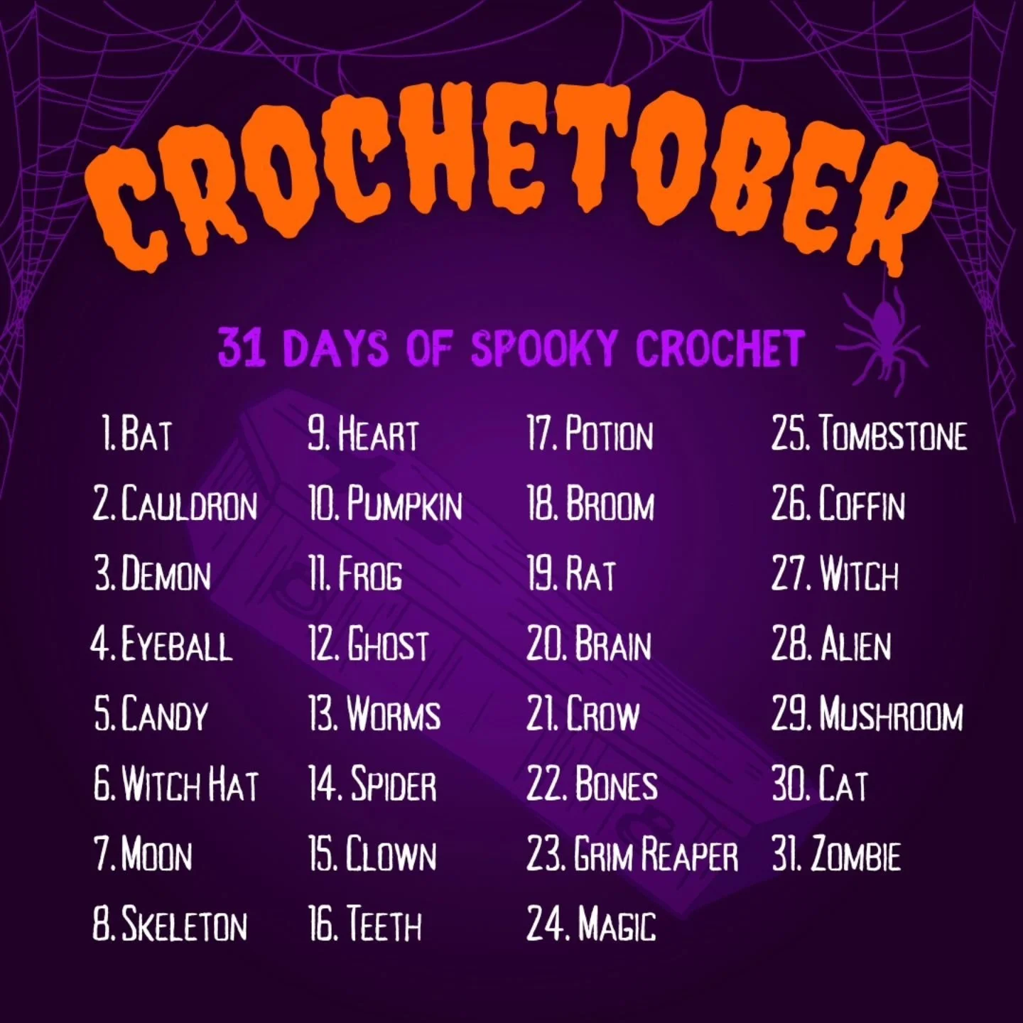 Häkelgemeinschaft 🧶 Gestern habe ich in einer FB-Gruppe einen Beitrag über etwas gemacht, das man Crochetober nennt, und es hat…
