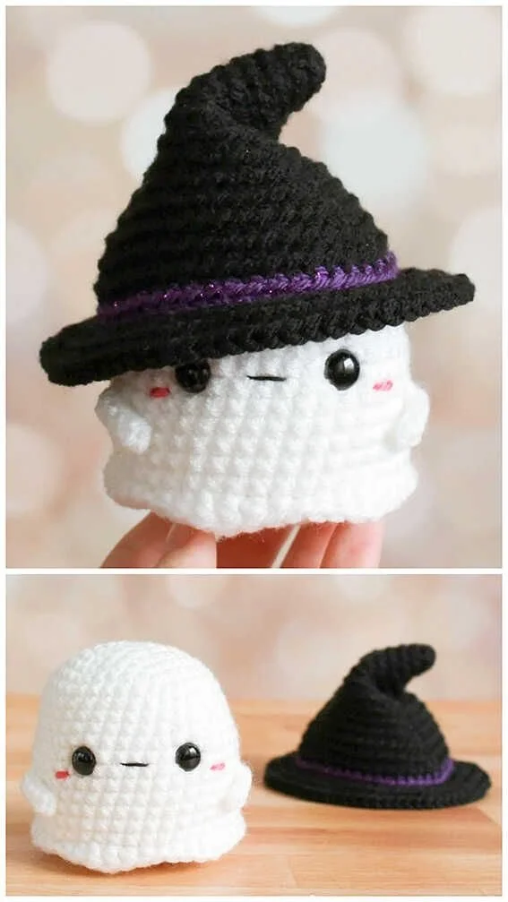 Häkeln Geist Amigurumi Kostenlose Anleitung - Kostenlose Amigurumi Anleitung | Halloween Häkeln einfach, Häkeln Projekte Halloween, Häkeln Ideen für Halloween