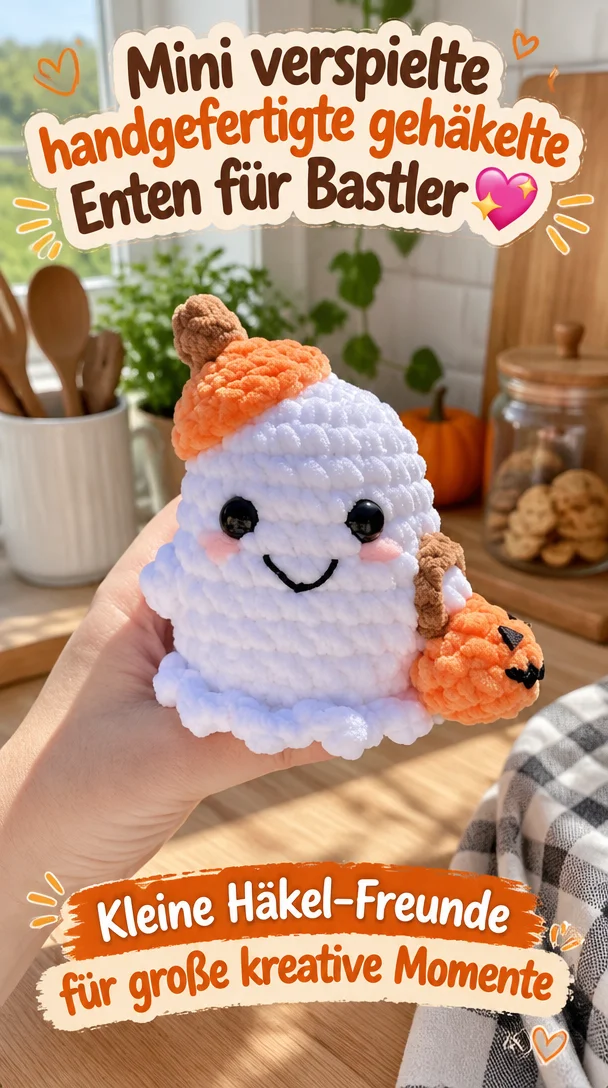 Mini verspielte handgefertigte geh&auml;kelte Enten f&uuml;r Bastler 💖