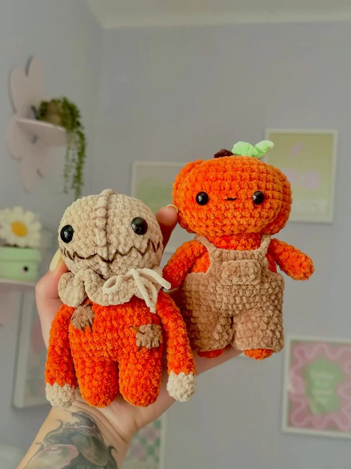 Spooky Sam & Mr. Kürbismann Häkelmuster🤍