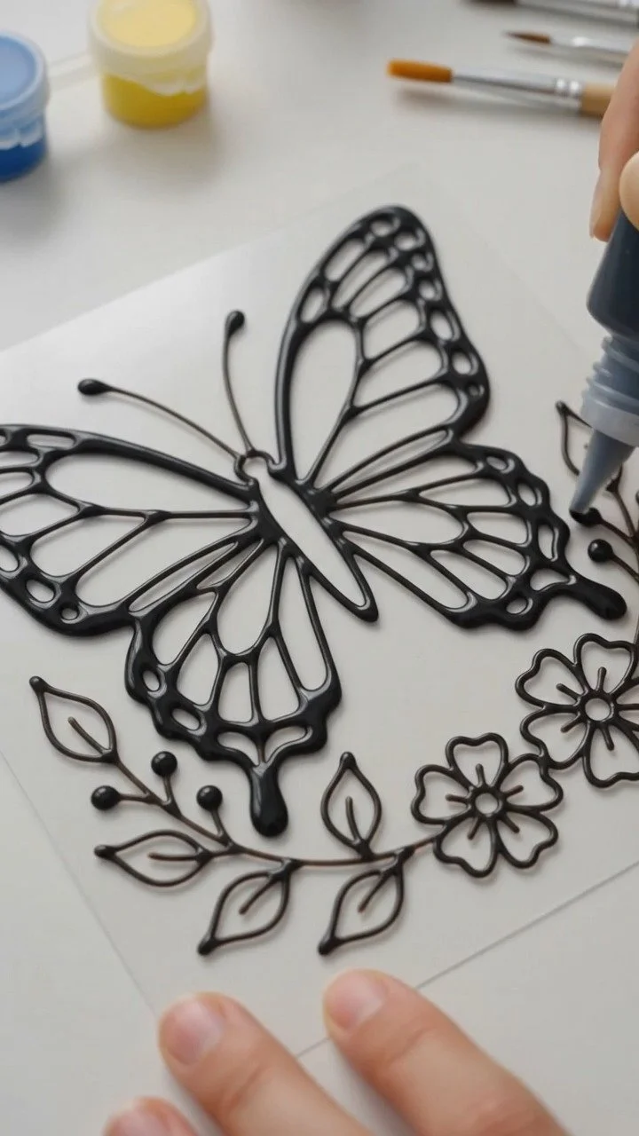 Verwandeln Sie einfache Materialien in Kunstwerke von falschem Glasmalerei mit bunten Designs, die wunderschön strahlen, wenn Sonnenlicht hindurchscheint.