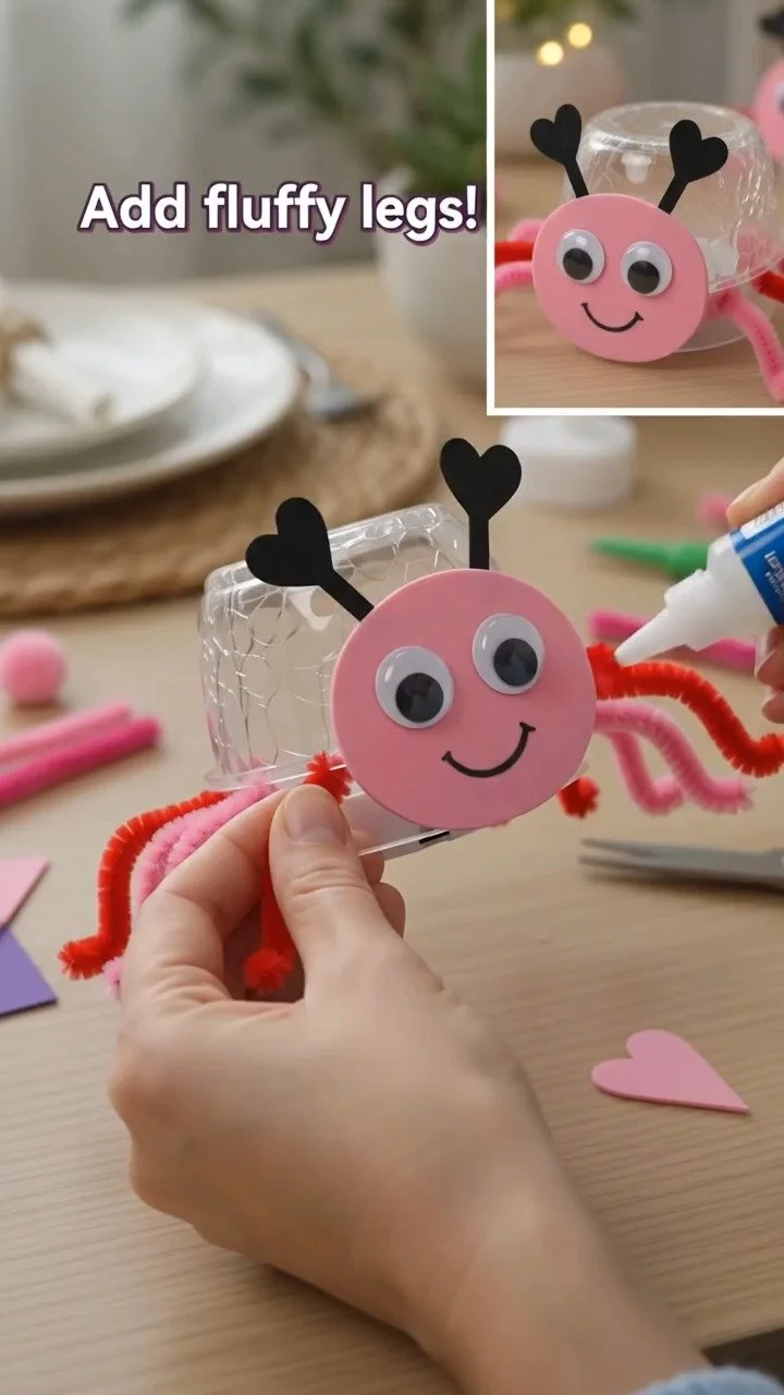 Weiche Texturen und leuchtende Lichter verwandeln diese adorablen Liebeskäfer in eine gemütliche Dekoration mit einem warmen, verspielten Aussehen.